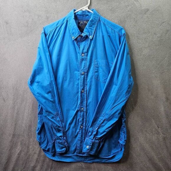 Vintage The Nutter Shirt Mens Medium Blue Made In USA Long Sleeve Button Up - Picture 1 of 9